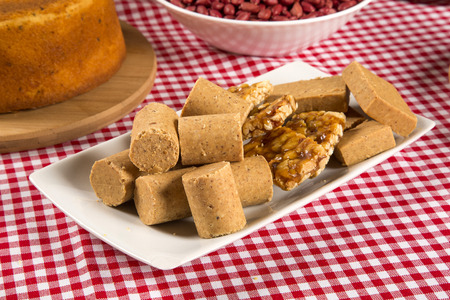 Food table traditional festival of Brazilの写真素材