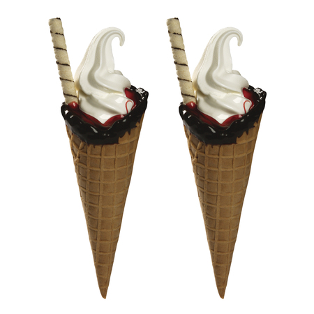 Ice Cream in white background. Dessert and sweet.の写真素材