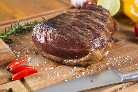 Picanha, brazilian barbecue on the boardの写真素材
