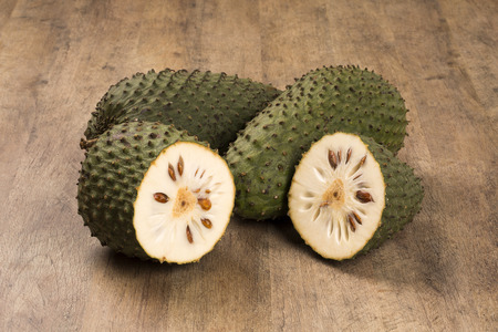 Sour sop, Prickly Custard Apple. (Annona muricata L.) Treatment of cancer.の写真素材