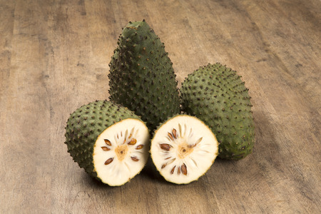Sour sop, Prickly Custard Apple. (Annona muricata L.) Treatment of cancer.の写真素材