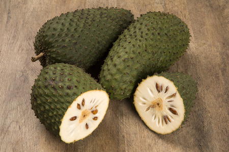 Sour sop, Prickly Custard Apple. (Annona muricata L.) Treatment of cancer.の写真素材