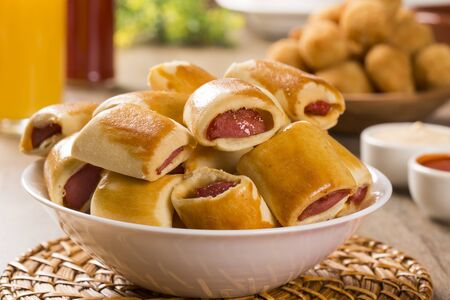 Sausage baked snacks. Brazilian snacksの写真素材