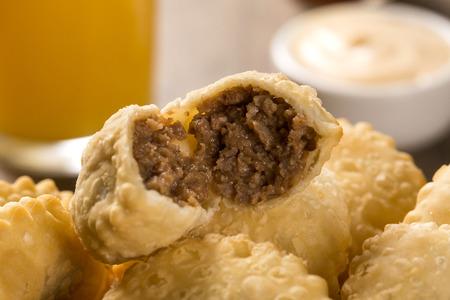 Brazilian snack. Meat pastry.の写真素材
