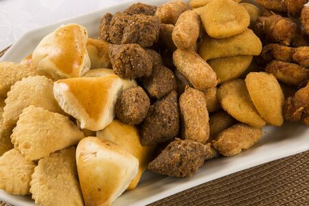 Snacks mixed Brazilian. Fast food typical of Brazil.の写真素材