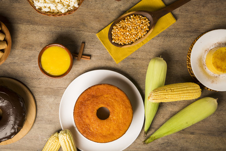 Corn cake. Traditional Brazilian treats made of corn.