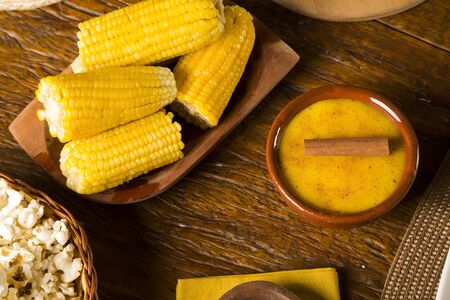 Corn Curau - typical food of green corn - tasty and cheap - typical and popular street food.