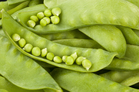 peas in a pod closeup.の写真素材