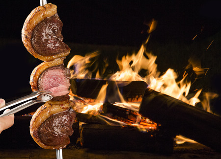 Steak, traditional Brazilian barbecue.の写真素材