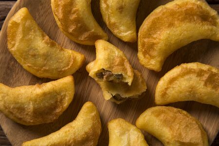 Angu Pastel / Corn Pastel / Brazilian food / tradicional food