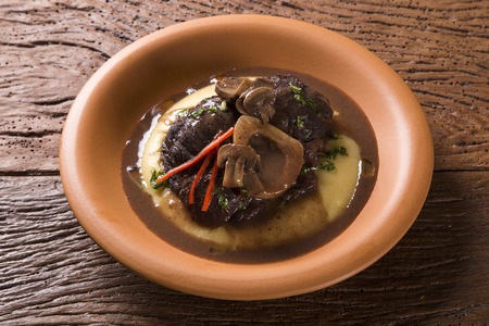 Ossobuco with polentaの写真素材