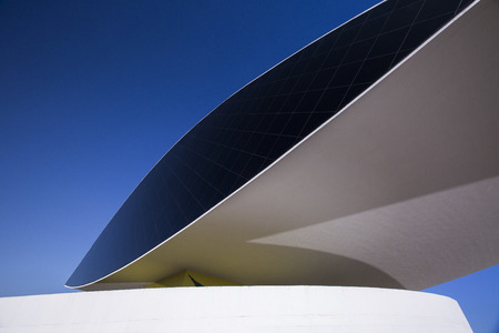 Curitiba, Brazil - July, 2017: Oscar Niemeyer Museum, or MON, in Curitiba, Parana State, Brazil.のeditorial素材