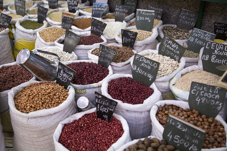 CURITIBA, BRAZIL - July, 2017: Municipal market in Curitiba, Brazil. The market dates back to 1820s. Curitiba is the 8th most populous city of Brazil with 1.76 million inhabitants.のeditorial素材