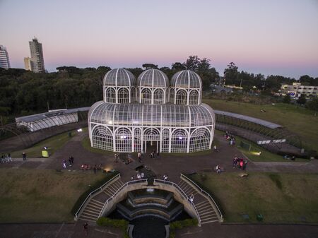 Aerial view Botanical Garden, Curitiba, Brazil. July, 2017.のeditorial素材