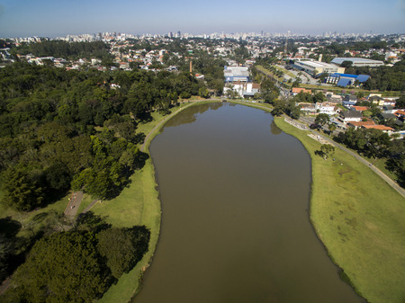 Aerial view of Sao Lourenco Park. CURITIBA, PARANA/BRAZIL. July, 2017のeditorial素材