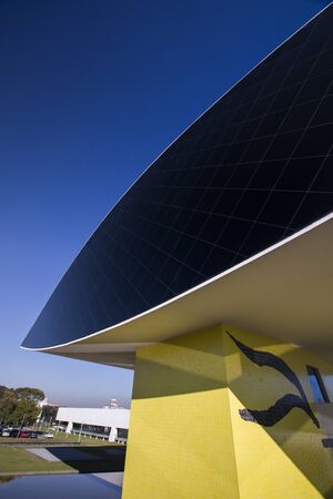 Curitiba, Brazil - July, 2017: Oscar Niemeyer Museum, or MON, in Curitiba, Parana State, Brazil.のeditorial素材