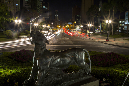 Traffic in curitiba city. July, 2017.のeditorial素材