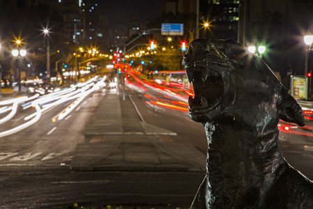 Traffic in curitiba city. July, 2017.のeditorial素材