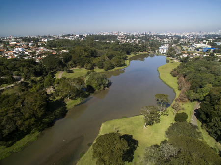 Aerial view of Sao Lourenco Park. CURITIBA, PARANA/BRAZIL. July, 2017のeditorial素材