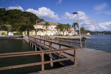 Pier in Sao francisco do sul. Santa Catarina. July, 2017.のeditorial素材