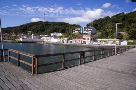 Pier in Sao francisco do sul. Santa Catarina. July, 2017.のeditorial素材