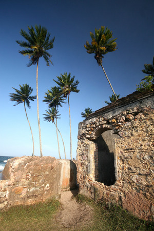 walls fort in Morro do Sao Paulo, Bahia. Brazilのeditorial素材