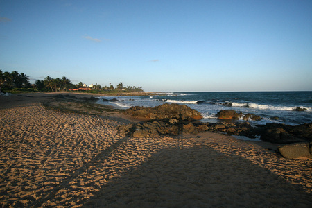 Barra Beach in Salvador, Bahia - Brazil, January 2017.のeditorial素材