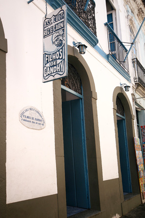 Colonial architecture of Salvador - Pelourinho, Brazil. 2017.のeditorial素材