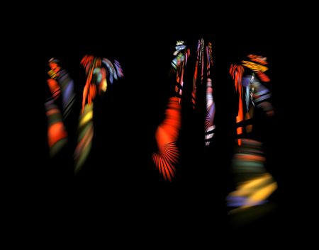 Futuristic 3D background. Disco lights 
