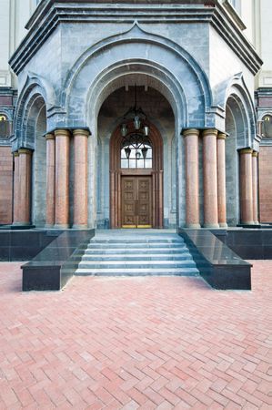 doorway entrance to chapelの写真素材