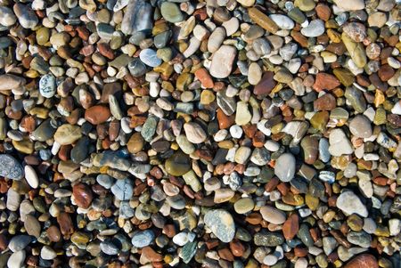sea stones texture close up