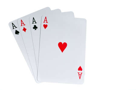 Four aces cards to win poker gameの写真素材