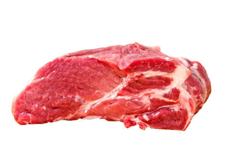Fresh raw meat isolated on white backgroundの写真素材