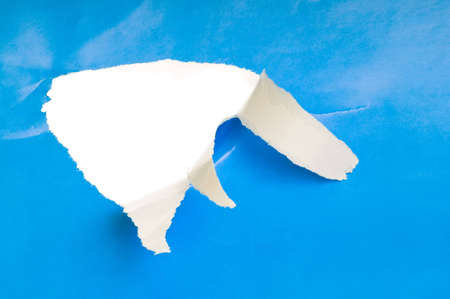 lacerated paper with hole for backgroundの写真素材