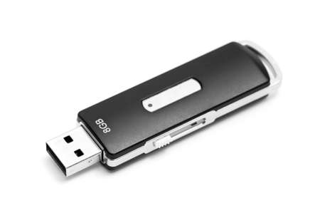 USB Drive isolated on whiteの写真素材