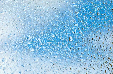 Water droplets on glass. Raindrops