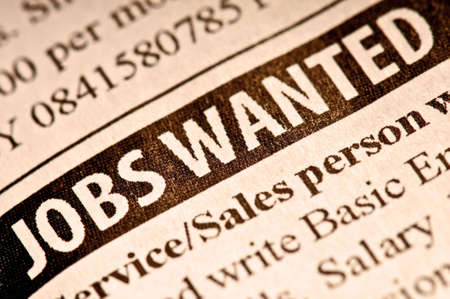 Employment classified in a newpaper. Warm filterの写真素材