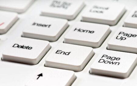 Modern computer keyboard macro viewの写真素材