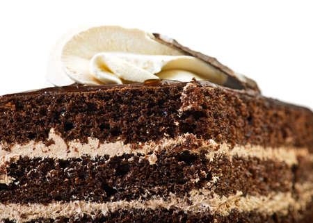 Chocolate Cake isolated over white