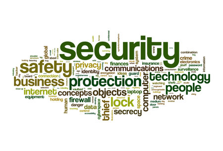 securety safety word cloud concept image