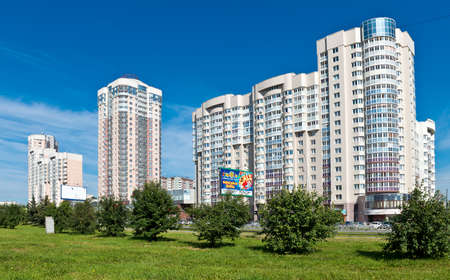 EKATERINBURG, RUSSIA -AUGUST 09, 2015: Residential  building. Fuecheck street. The population of Ekaterinburg is 1.5 millionのeditorial素材