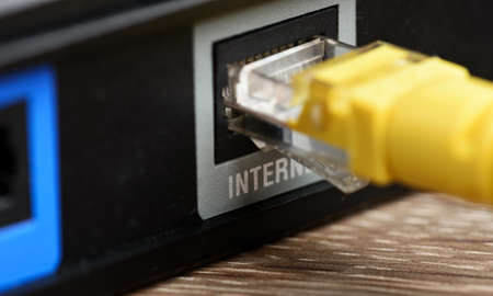 Socket for Internet connectionの写真素材