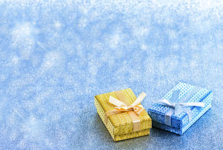 Abstract winter blue christmas holiday backgroundの写真素材