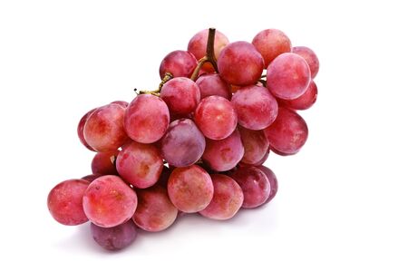 red grape isolated on white backgroundの写真素材