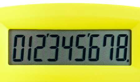 Calculator digital numbers macro view