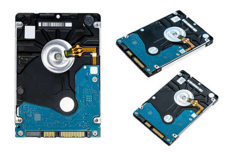 Hard disk drive isolated on white background