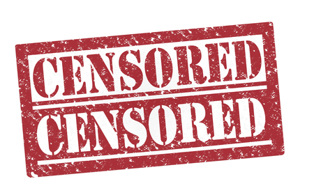 Rubber Stamp Censored text on white illustrationの写真素材