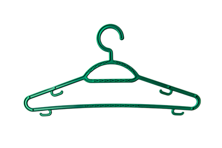 Green plastic hander isolated on white background with clipping pathの写真素材