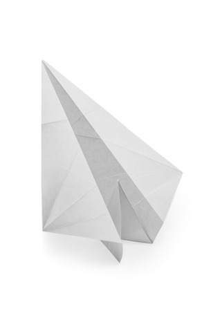 Paper plane isolated with clipping pathの写真素材