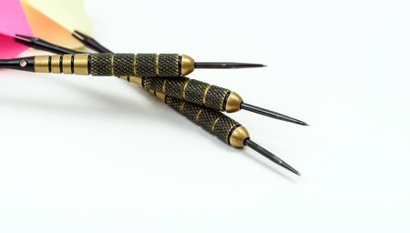 Dart arrows on white background. Competition concept